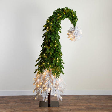 Prelit Bendable Tree 9’ Holiday Green Santa’s Hat Christmas Tree with 600 LED lights and 1992 Bendable Branches Whoville - The Fox Decor